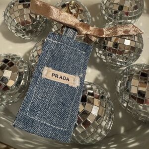 Upcycled Prada Bag Charm/Keychain